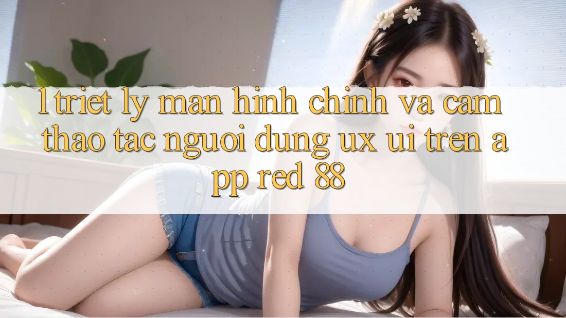 1. Triết Lý Màn hình chính Và Cảm thao tác Người Dùng (UX/UI) Trên App red 88 1. Triết Lý Màn hình chính Và Cảm thao tác Người Dùng (UX/UI) Trên App red 88
