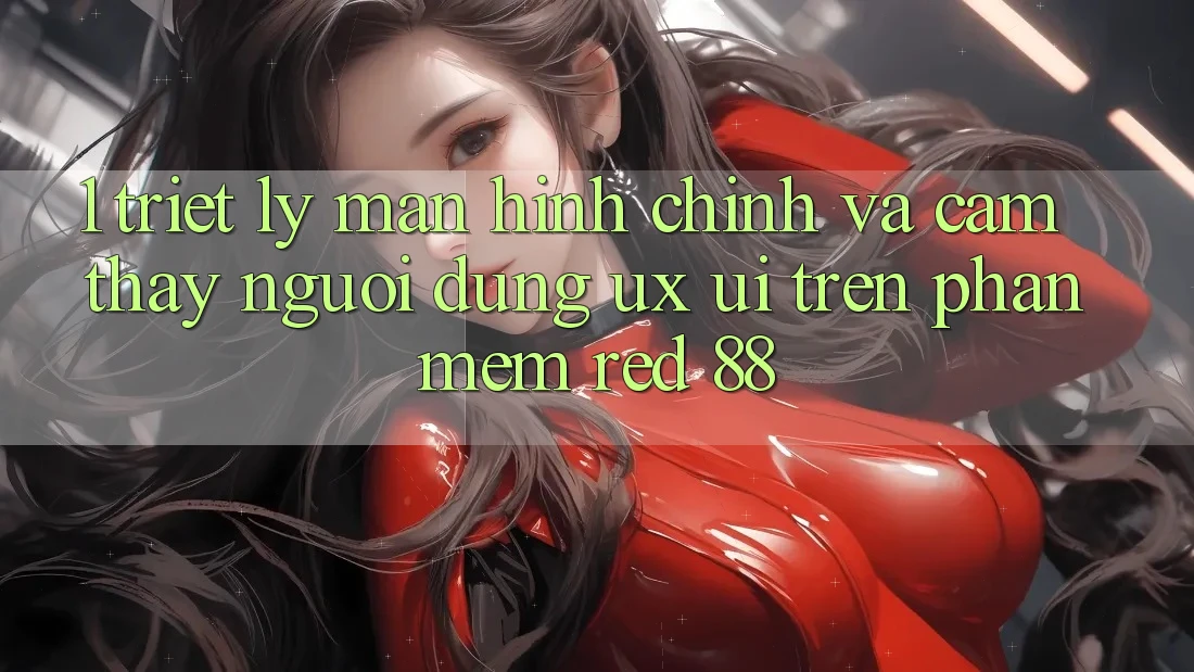 1. Triết Lý Màn hình chính Và Cảm thấy Người Dùng (UX/UI) Trên Phần mềm red 88