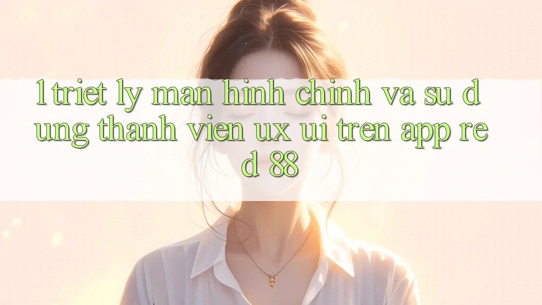 1. Triết Lý Màn hình chính Và Sử dụng Thành viên (UX/UI) Trên App red 88 1. Triết Lý Màn hình chính Và Sử dụng Thành viên (UX/UI) Trên App red 88