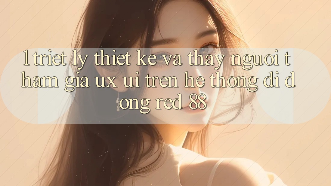 1. Triết Lý Thiết Kế Và Thấy Người tham gia (UX/UI) Trên Hệ thống di động red 88 1. Triết Lý Thiết Kế Và Thấy Người tham gia (UX/UI) Trên Hệ thống di động red 88