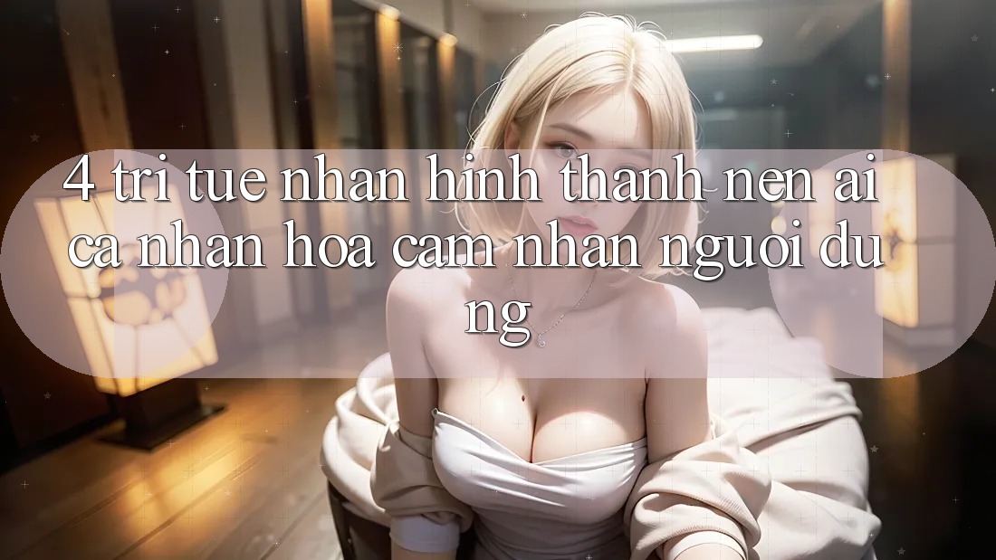 4. Trí Tuệ Nhân Hình thành nên (AI) Cá Nhân Hóa Cảm nhận Người dùng 4. Trí Tuệ Nhân Hình thành nên (AI) Cá Nhân Hóa Cảm nhận Người dùng