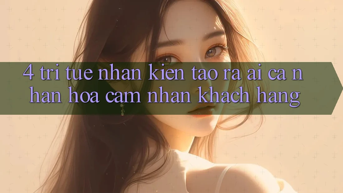 4. Trí Tuệ Nhân Kiến tạo ra (AI) Cá Nhân Hóa Cảm nhận Khách Hàng 4. Trí Tuệ Nhân Kiến tạo ra (AI) Cá Nhân Hóa Cảm nhận Khách Hàng