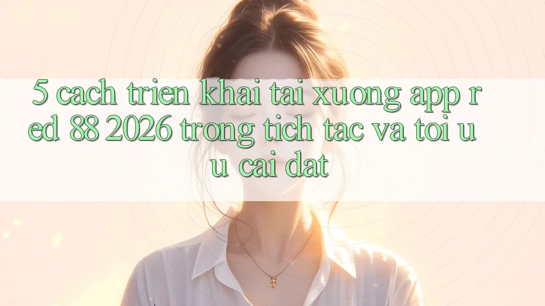 5. Cách triển khai Tải xuống App red 88 2026 Trong tích tắc Và Tối Ưu Cài Đặt 5. Cách triển khai Tải xuống App red 88 2026 Trong tích tắc Và Tối Ưu Cài Đặt